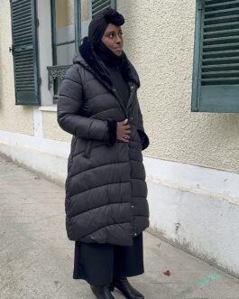 Manteau fourré noir